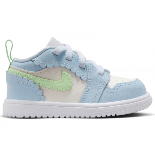 Air Jordan 1 Low Alt SE TD Half Blue - детская сетка размеров