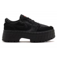 Женские кроссовки Jordan 1 Low Brooklyn Black Gym Red (W)