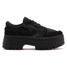 Женские кроссовки Jordan 1 Low Brooklyn Black Gym Red (W)
