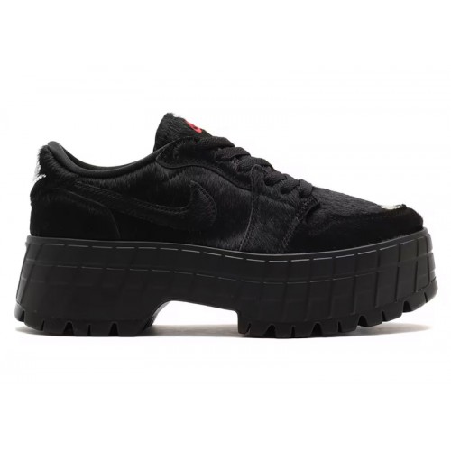 Кроссы Jordan 1 Low Brooklyn Black Gym Red (W) - женская сетка размеров