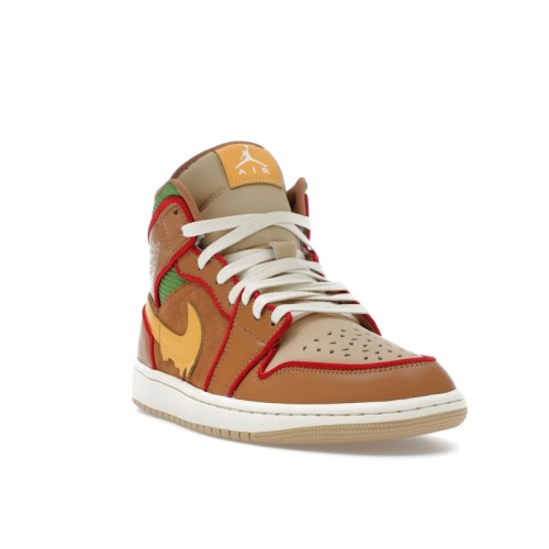 Air Jordan 1 Mid SE Cheeseburger - мужская сетка размеров
