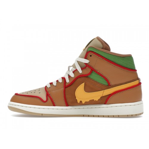Air Jordan 1 Mid SE Cheeseburger - мужская сетка размеров
