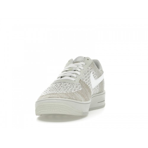 Nike Air Force 1 Flyknit 2.0 Light Bone - мужская сетка размеров