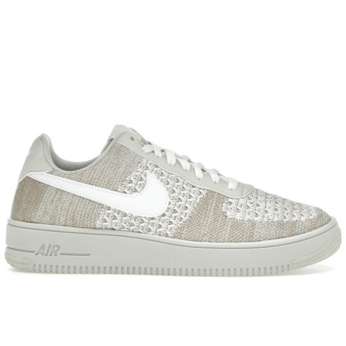 Nike Air Force 1 Flyknit 2.0 Light Bone - мужская сетка размеров