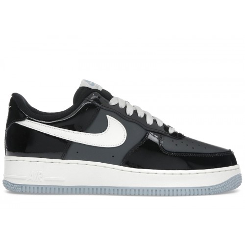 Nike Air Force 1 Low Black Iron Grey Patent - мужская сетка размеров