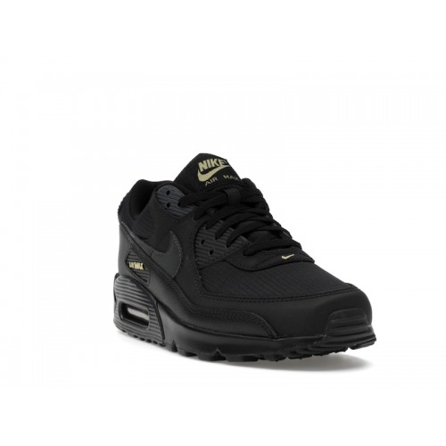 Nike Air Max 90 Black Buff Gold - мужская сетка размеров