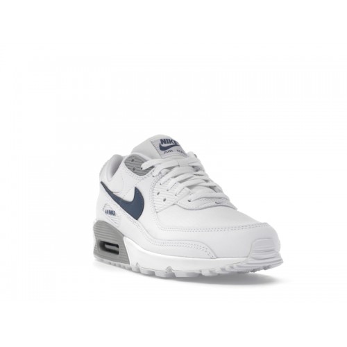 Nike Air Max 90 White Diffused Blue - мужская сетка размеров