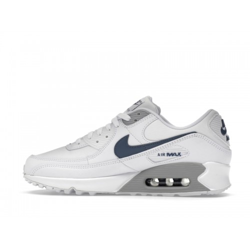 Nike Air Max 90 White Diffused Blue - мужская сетка размеров