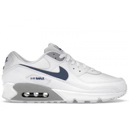 Nike Air Max 90 White Diffused Blue - мужская сетка размеров