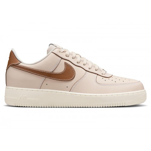 Кроссы Nike Air Force 1 07 Pearl White Pale Ivory Sail Light British Tan - мужская сетка размеров