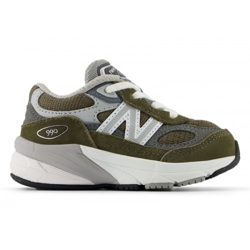 New Balance 990v6 Olive Grey (TD) - детская сетка размеров