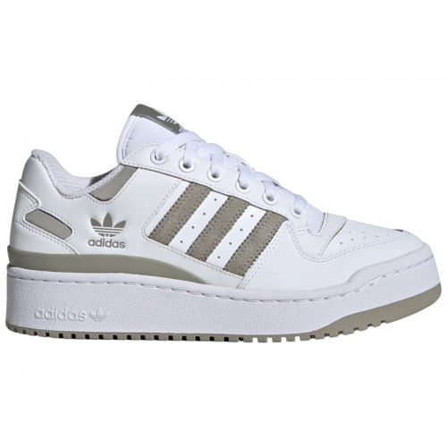 Кроссы adidas Forum Bold Stripes Cloud White Silver Pebble (W) - женская сетка размеров