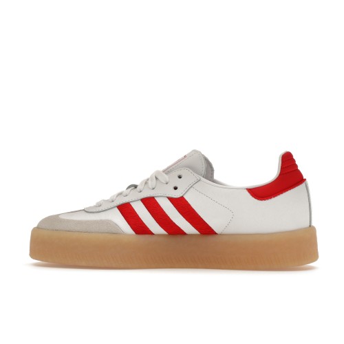 Кроссы adidas Sambae White Better Scarlet Gum (W) - женская сетка размеров