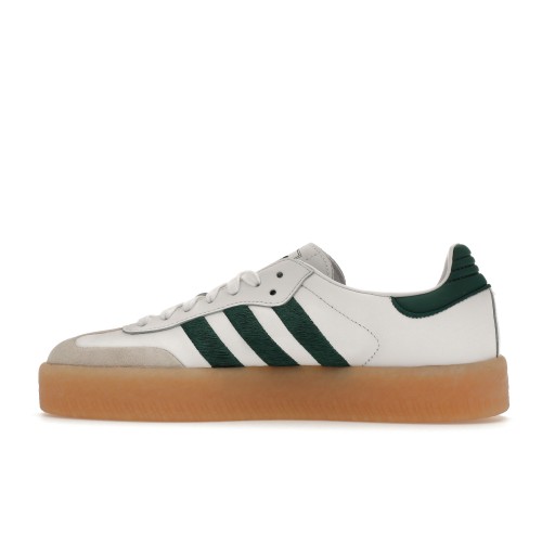 Кроссы adidas Sambae White Collegiate Green Gum (W) - женская сетка размеров