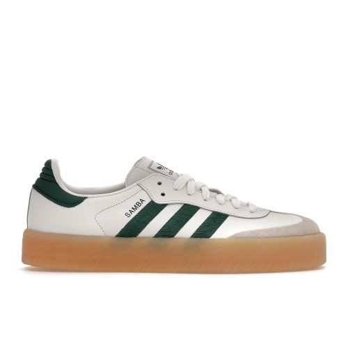 Кроссы adidas Sambae White Collegiate Green Gum (W) - женская сетка размеров