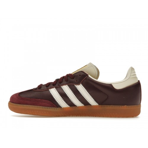 Кроссы adidas Samba OG Maroon Gold Metallic (W) - женская сетка размеров