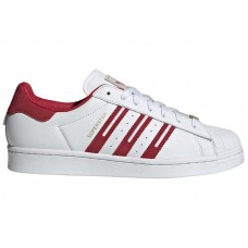adidas Superstar Cloud White Team Victory Red Grey
