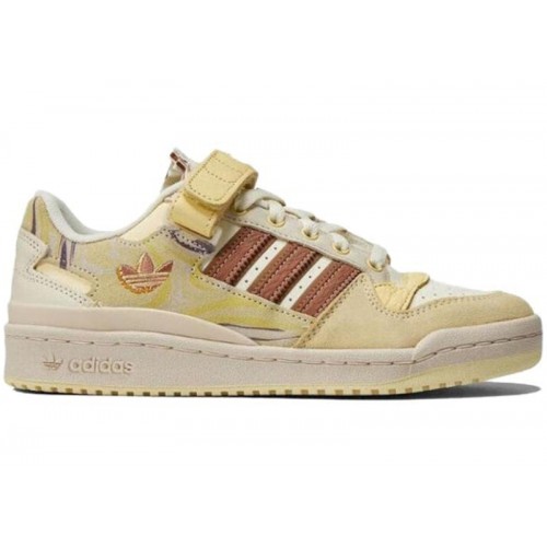 Кроссы adidas Forum Low White Clay Strata Yellow (W) - женская сетка размеров