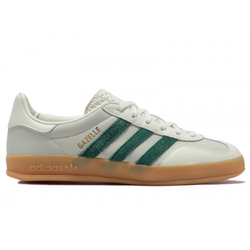 Кроссы adidas Gazelle Indoor Emmi Off White Dark Green - мужская сетка размеров