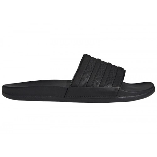 adidas Adilette Comfort Slides Triple Black - мужская сетка размеров