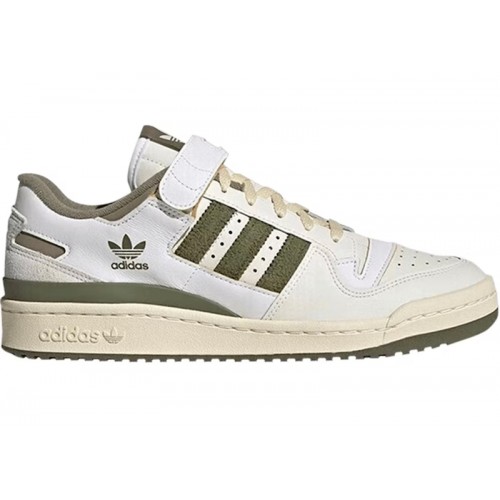 Кроссы adidas Forum 84 Low Off White Olive - мужская сетка размеров