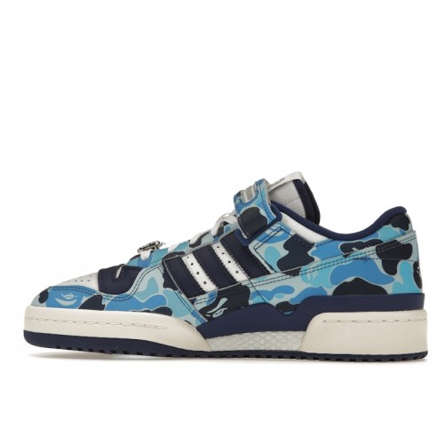 Кроссы adidas Forum 84 Low Bape 30th Anniversary Blue Camo - мужская сетка размеров