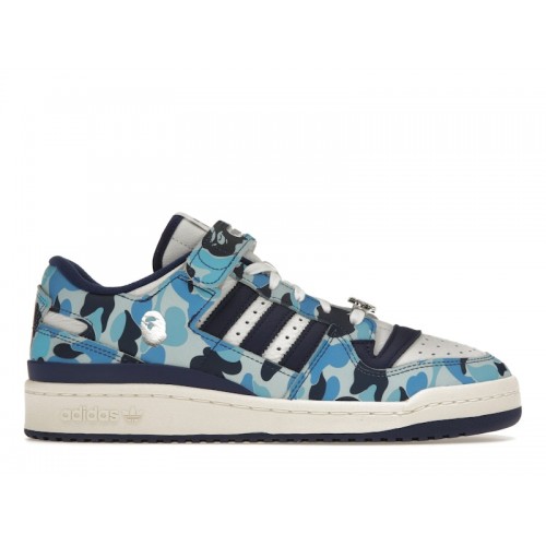 Кроссы adidas Forum 84 Low Bape 30th Anniversary Blue Camo - мужская сетка размеров