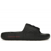 adidas Adilette 22 Slides Black Scarlet