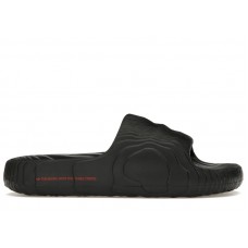 adidas Adilette 22 Slides Black Scarlet