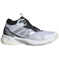 Женские кроссовки adidas Crazyflight 5 Mid Indoor Cloud White Silver Metallic Core Black (W)