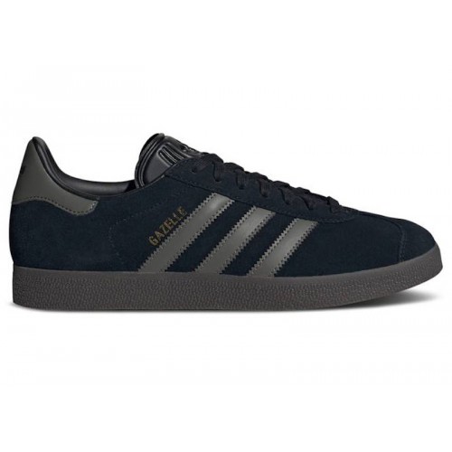 Кроссы adidas Gazelle Core Black Gum - мужская сетка размеров