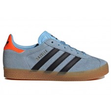 Детские adidas Gazelle Clear Sky Black Solar Orange (PS)