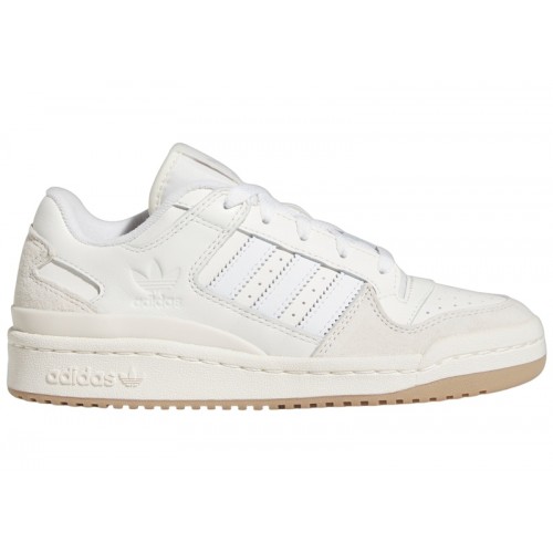 Кроссы adidas Forum Low Chalk White Cloud White (GS) - подростковая сетка размеров