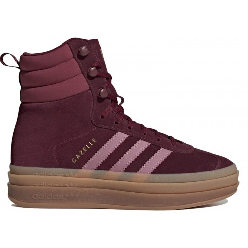 Кроссы adidas Gazelle High Maroon Wonder Orchid (W) - женская сетка размеров