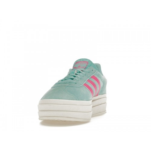 Кроссы adidas Gazelle Bold Flash Aqua Lucid Pink (W) - женская сетка размеров