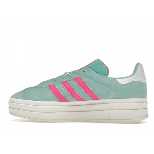 Кроссы adidas Gazelle Bold Flash Aqua Lucid Pink (W) - женская сетка размеров