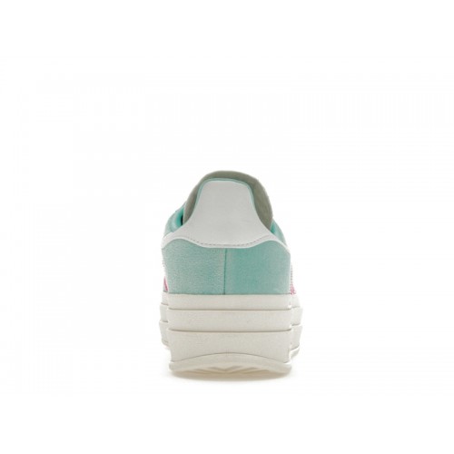 Кроссы adidas Gazelle Bold Flash Aqua Lucid Pink (W) - женская сетка размеров