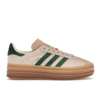 Женские кроссовки adidas Gazelle Bold Magic Beige Collegiate Green (W)