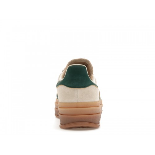 Кроссы adidas Gazelle Bold Magic Beige Collegiate Green (W) - женская сетка размеров