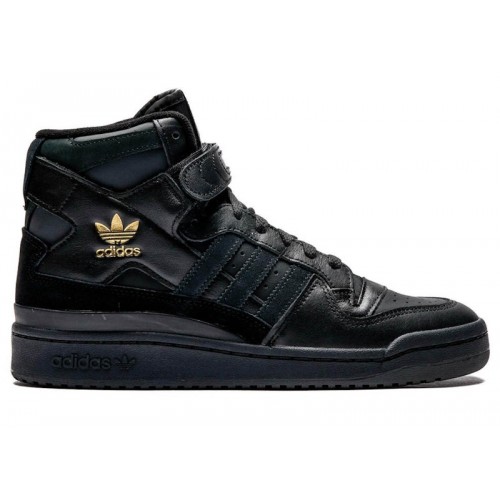 Кроссы adidas Forum 84 High Black Gold - мужская сетка размеров