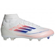 Женские adidas F50 League Mid-Cut Firm/Multi-Ground Cloud White Lucid Blue Solar Red (W)