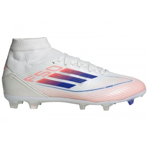 adidas F50 League Mid-Cut Firm/Multi-Ground Cloud White Lucid Blue Solar Red (W) - женская сетка размеров