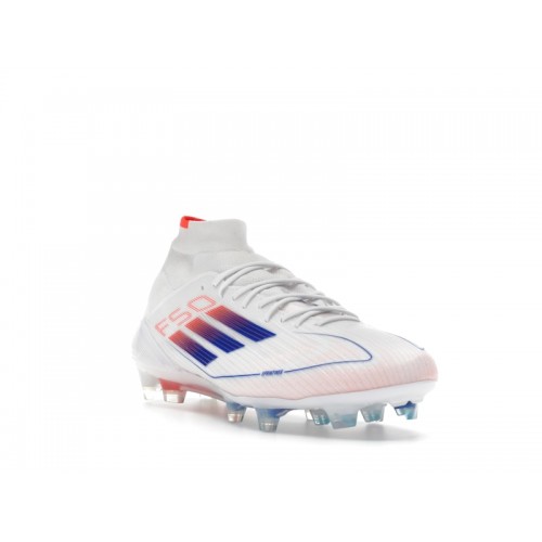 adidas F50 Elite Mid FG Cloud White Lucid Blue Solar Red (W) - женская сетка размеров