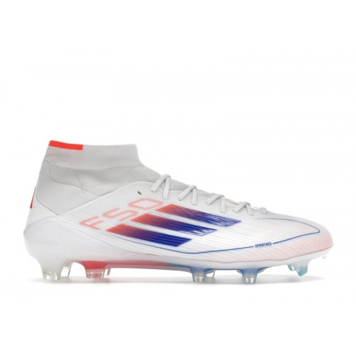 adidas F50 Elite Mid FG Cloud White Lucid Blue Solar Red (W) - женская сетка размеров