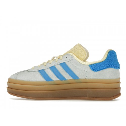 Кроссы adidas Gazelle Bold Almost Blue Yellow (W) - женская сетка размеров