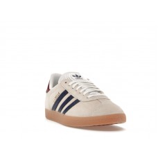 adidas Gazelle Beige Dark Blue Collegiate Burgundy
