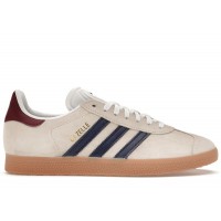 adidas Gazelle Beige Dark Blue Collegiate Burgundy