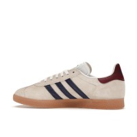 adidas Gazelle Beige Dark Blue Collegiate Burgundy