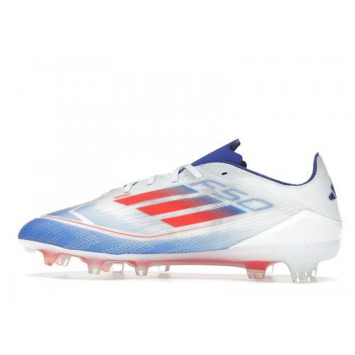 adidas F50 Pro FG Cloud White Solar Red Lucid Blue - мужская сетка размеров