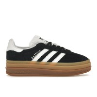 Женские кроссовки adidas Gazelle Bold Black White Gum (W)